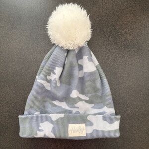 Hurley Gray Camo Pom-Pom Beanie - Youth